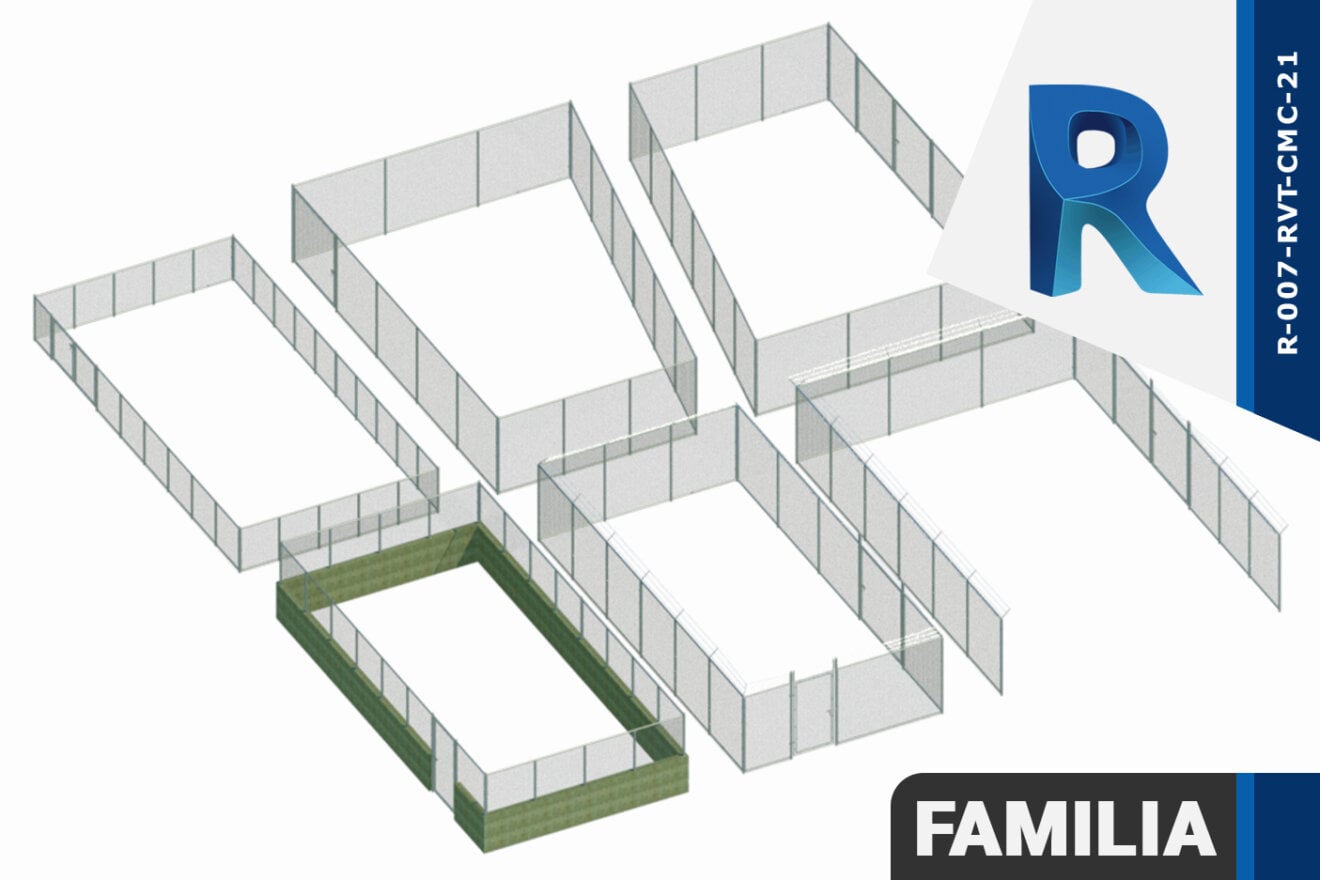 Familia – Revit | Pack de Cerca de Malla Ciclónica (Alfajol) | Tu ...